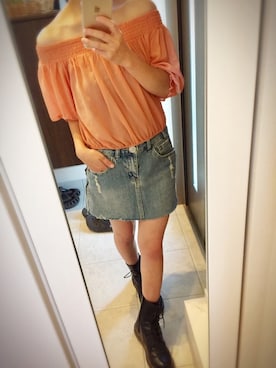 「オフショルダー」｜chiviさん（レディース・143cm・30代）の夏コーディネート