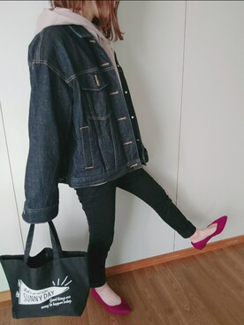 パーカーを使った ボルドー のレディース人気ファッションコーディネート Wear
