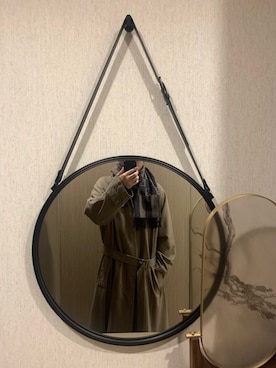 「Yohji Yamamoto（ヨウジヤマモト）のアイテム（トレンチコート）」を使った、我永远喜欢桥本环奈さん（メンズ・178cm）の冬コーディネート