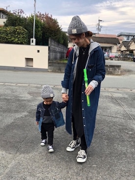 「1歳半」｜「アイテム（その他）」を使った、KeeeTさん（キッズ・80cm）の冬コーディネート