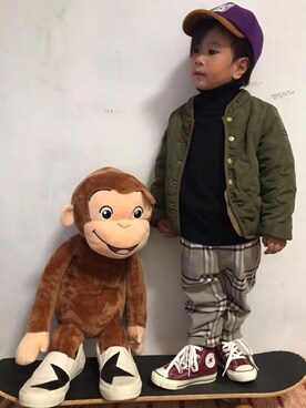 KeeeTさん（キッズ・90cm）の秋コーディネート