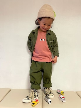 「本気のパー子」｜KeeeTさん（キッズ・90cm）の春コーディネート