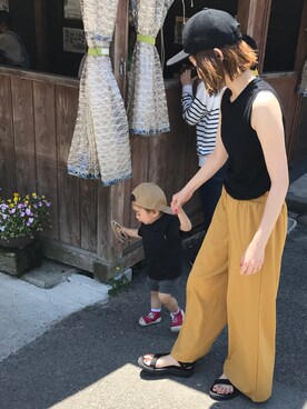 「母と息子」｜yitさん（キッズ・70cm）の春コーディネート