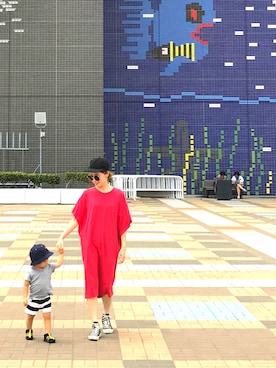 「母と息子」｜yitさん（キッズ・70cm）の夏コーディネート