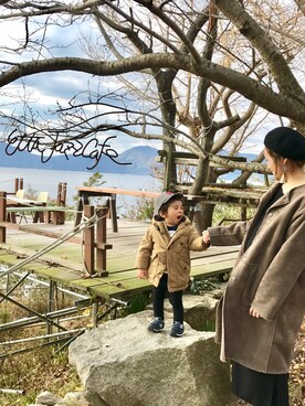 「母と息子」｜yitさん（キッズ・80cm）の冬コーディネート