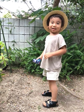 「2歳3ヶ月」｜「アイテム（サンダル）」を使った、yitさん（キッズ・80cm）の夏コーディネート