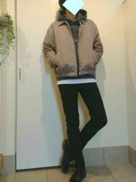 「アイテム（ブルゾン）」を使った、ヘイガンさん（メンズ・183cm・30代）の春コーディネート