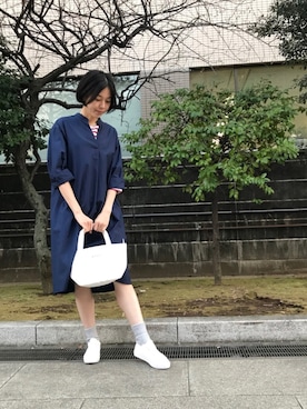 「アイテム（エコバッグ/サブバッグ）」を使った、mmmさん（レディース・167cm）の春コーディネート