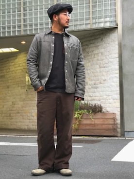 「秋」｜「アイテム（ライダースジャケット）」を使った、omata takayaさん（メンズ・172cm）の秋コーディネート