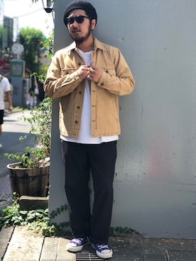 「schott(ショット)のアイテム」を使った、omata takayaさん(メンズ・172cm)の秋コーディネート