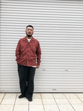 「長袖シャツ」｜omata takayaさん（メンズ・172cm・20代）の秋コーディネート