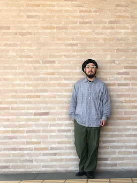 「schott（ショット）のSchott/ショット/ARMY FATIGUE PANTS/アーミー ファティーグ パンツ（その他パンツ）」を使った、omata takayaさん（メンズ・172cm）の春コーディネート