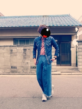 「AZUL by moussy（アズールバイマウジー）のアイテム（デニムジャケット）」を使った、みっつさん（メンズ・172cm）の夏コーディネート