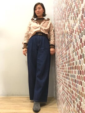 Konno Ayumiさんの「ORiental TRafficサイドジップブーツ」を使ったコーディネート
