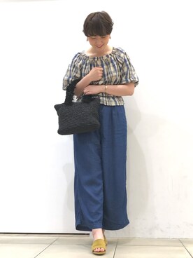 「カラフルチェック」｜Konno Ayumiさん（レディース・167cm）の春コーディネート