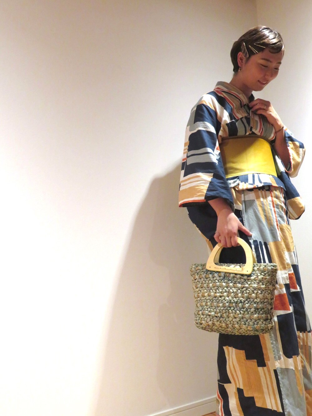 Konno Ayumiさんの「レトロ幾何柄浴衣（SEVENDAYS=SUNDAY）」を使ったコーディネート