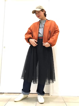 「アウトドアミックス」｜Konno Ayumiさん（レディース・167cm）の秋コーディネート