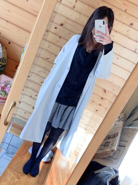 「earth（アース）のアイテム（ジャケット/アウター）」を使った、satoさん（レディース・165cm）の冬コーディネート