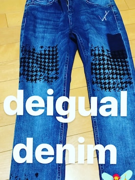 「Desigual（デシグアル）のアイテム（デニムパンツ）」を使った、Yurie Aidaさん（レディース・170cm）の夏コーディネート