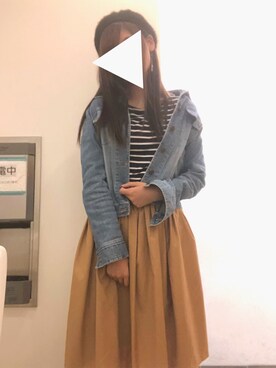 「ストリート服が好き」｜「アイテム（ハンチング/ベレー帽）」を使った、まなりんさん（レディース・164cm）の秋コーディネート