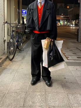 「FEKETE（フェケテ）のアイテム（パンツ）」を使った、Yuta さん（メンズ・173cm）の冬コーディネート