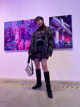 「アイテム（ボディバッグ/ウエストポーチ、シルバー系）」を使った、Hanaさん（レディース・164cm）の秋コーディネート