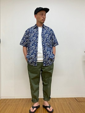 「SHIPS any（シップス エニィ）のアイテム（キャップ）」を使った、村松さん（メンズ・171cm）の春コーディネート