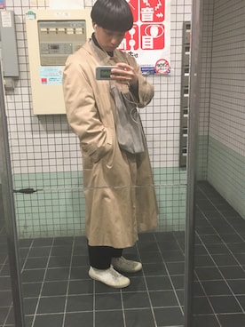 「大阪」｜「アイテム（トレンチコート）」を使った、Tさん（メンズ・163cm）の冬コーディネート