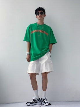 「工装」｜mcmxciiiさん（メンズ・182cm）の夏コーディネート