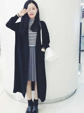 「MONKI（モンキ）のアイテム（テーラードジャケット）」を使った、Wendさん（レディース・156cm）の冬コーディネート