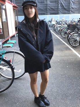 「アイテム（キャスケット）」を使った、あ〜ゆんさん（レディース・155cm・10代）の冬コーディネート
