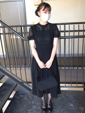 ワンピース ドレスを使った ブラックフォーマル の人気ファッションコーディネート Wear