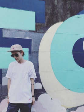 「430（フォーサーティ）のアイテム（キャップ）」を使った、Seiya Suzukiさん（メンズ・181cm）の秋コーディネート