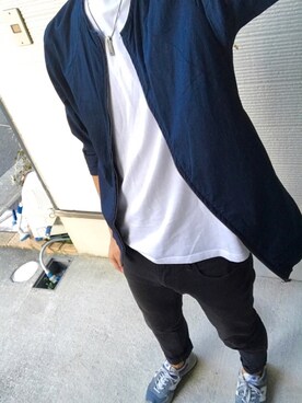 「WEGO（ウィゴー）のWEGO/ストーンバーネックレス（ネックレス、ゴールド系）」を使った、Jさん（メンズ・169cm）の秋コーディネート