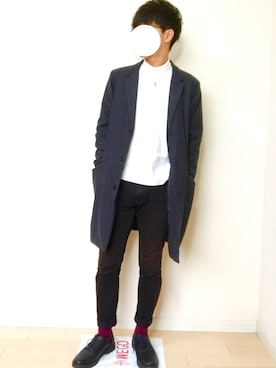 「WEGO（ウィゴー）のWEGO/ストーンバーネックレス（ネックレス、ゴールド系）」を使った、Jさん（メンズ・169cm）の秋コーディネート