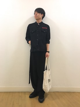 「LAD MUSICIAN（ラッドミュージシャン）のアイテム（デニムジャケット）」を使った、アムロさん（メンズ・166cm）の秋コーディネート