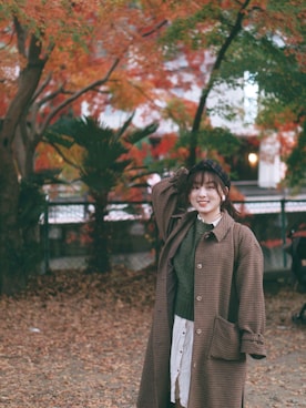 「ehka sopo（エヘカソポ）のアイテム（ダッフルコート）」を使った、かんな🍊さん（レディース・154cm）の秋コーディネート