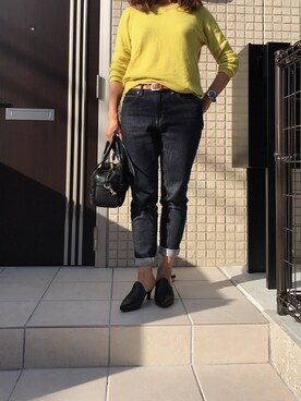 「シンプルおしゃれが好き」｜「アイテム（スリッポン）」を使った、babatownさん（レディース・155cm）の秋コーディネート