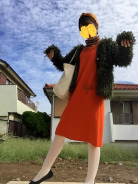 「白タイツ」｜🌼YAMADA HINANO🌼さん（レディース・157cm・10代）の秋コーディネート
