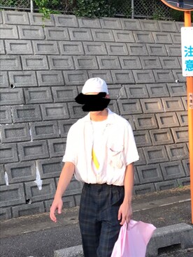 「COMME des GARCONS（コムデギャルソン）のアイテム（シャツ/ブラウス、ホワイト系）」を使った、ケースケさん（メンズ・172cm）の夏コーディネート