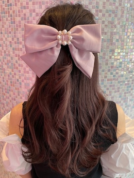 「アイテム（バレッタ/ヘアクリップ）」を使った、ROJITA_natsumiさん（レディース・150cm）の春コーディネート