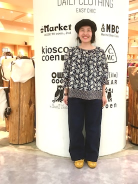 「coen（コーエン）のアイテム（帽子）」を使った、coen  つるおかさん（レディース・150cm）の冬コーディネート