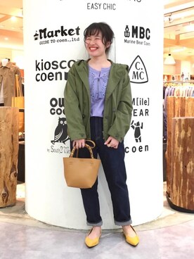 「coenスタッフスタイリング」｜「アイテム（パンプス）」を使った、coen  つるおかさん（レディース・151cm）の冬コーディネート