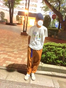 「アイテム（ベルト、ブルー系）」を使った、ちみきさん（メンズ・170cm）の夏コーディネート