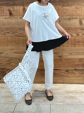 「101匹わんちゃん」｜「アイテム（パンツ）」を使った、samiiさん（レディース・163cm）の夏コーディネート