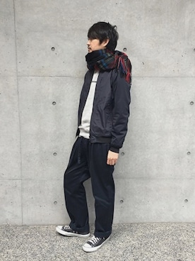 「WHITE MOUNTAINEERING（ホワイトマウンテニアリング）のアイテム（ブルゾン）」を使った、macocca00さん（メンズ・176cm）の秋コーディネート