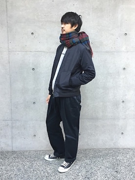 「WHITE MOUNTAINEERING（ホワイトマウンテニアリング）のアイテム（ブルゾン）」を使った、macocca00さん（メンズ・176cm）の秋コーディネート