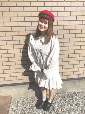 「秋冬」｜「アイテム（シャツワンピース）」を使った、りなーぬ。さん（レディース・153cm）の秋コーディネート