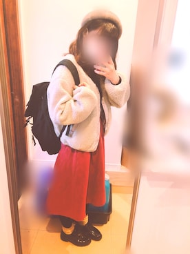 「アイテム（ブルゾン）」を使った、riri。さん（レディース・159cm・10代）の冬コーディネート