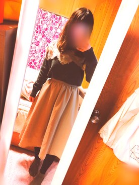 「doll up oops」｜riri。さん（レディース・159cm）の冬コーディネート